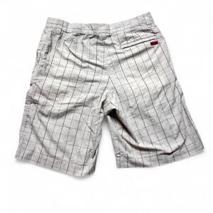 Patagonia Vintage Y2K Organic Cotton Beige Plaid Shorts 33”